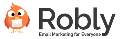 Robly Email Marketing for Everyone Black Logo