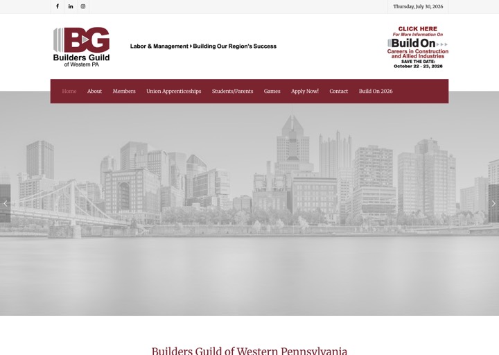 Homepage preview of Builders Guild of Western Pennsylvania