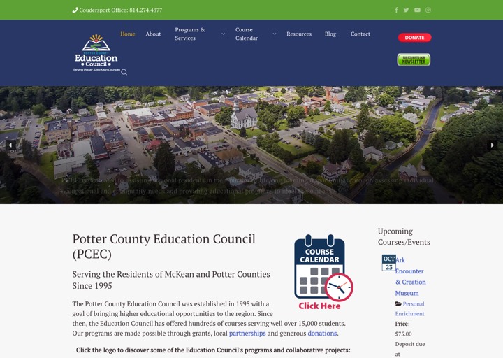 Homepage preview of Potter County Education Council